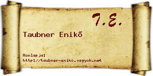 Taubner Enikő névjegykártya